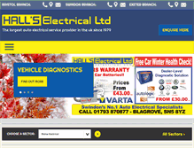 Tablet Screenshot of hallselectrical.com